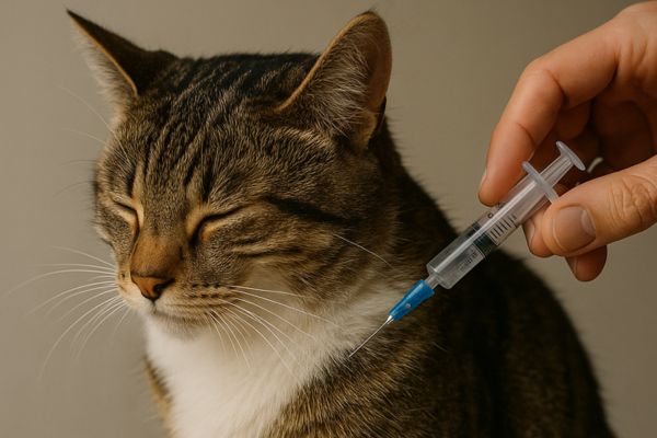 wann schlägt antibiotika bei katzen an (600 x 400 px) wann schlägt antibiotika bei katzen an: Katze bekommt eine Spritze